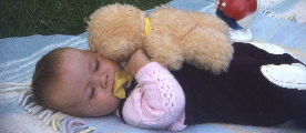 SARAH WITH HER TEDDY